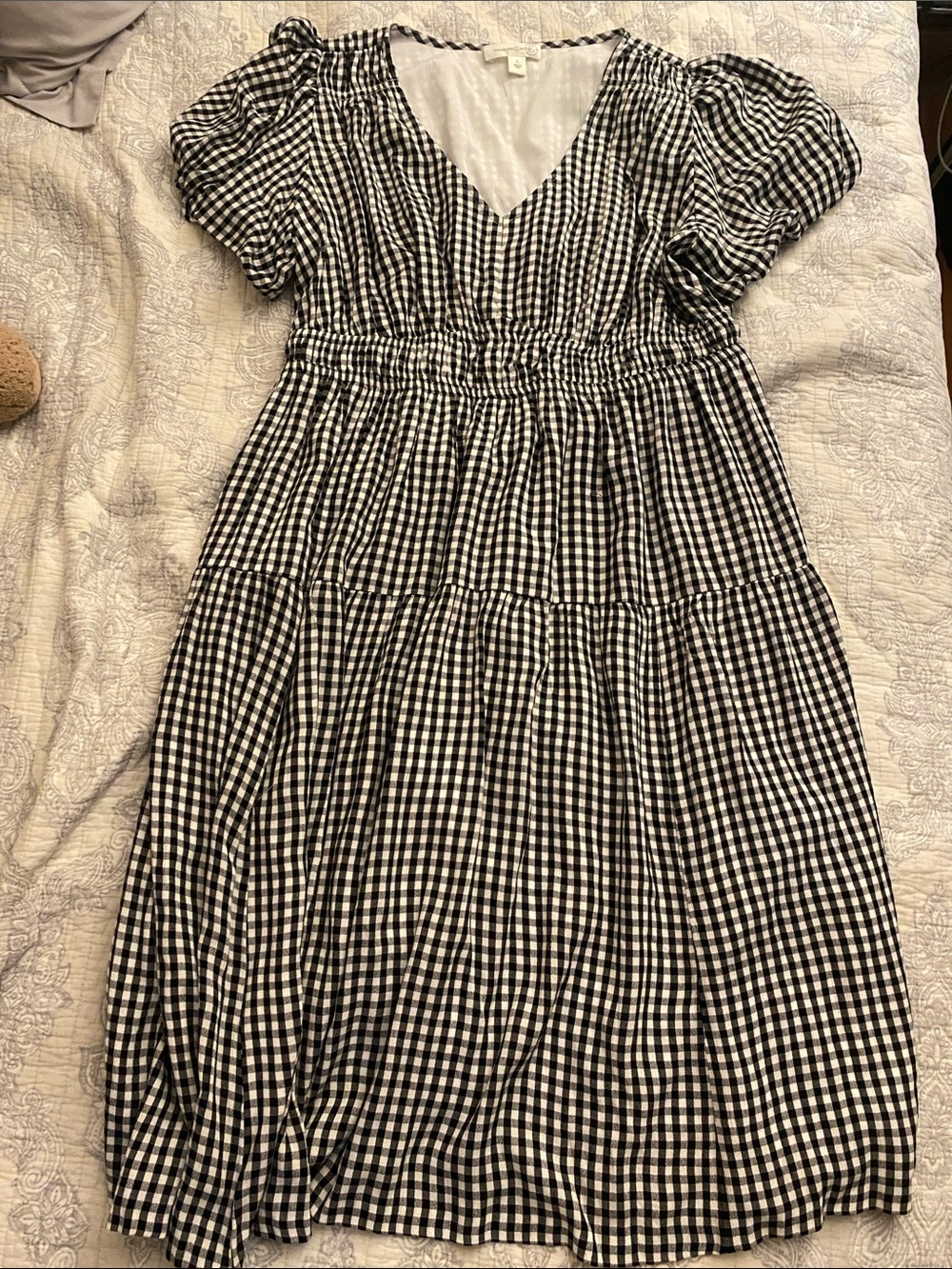 Treasure & Bond Black and White Gingham Dress